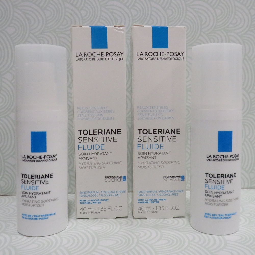 LA ROCHE-POSAY💥TOLERIANE SENSITIVE FLUIDE MOISTURIZER 1.35 OZ - LOT OF 2💥